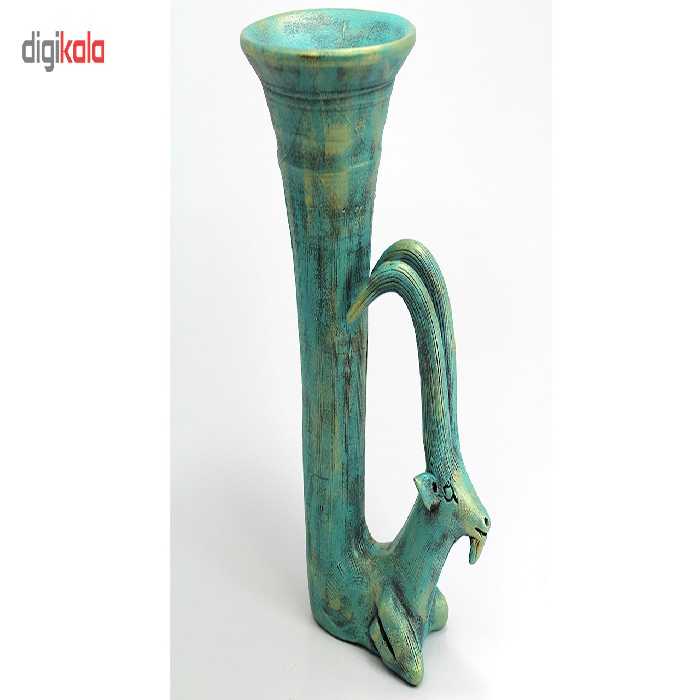 مجسمه سفالی طرح تکوک بز پتینه مدل 114-00