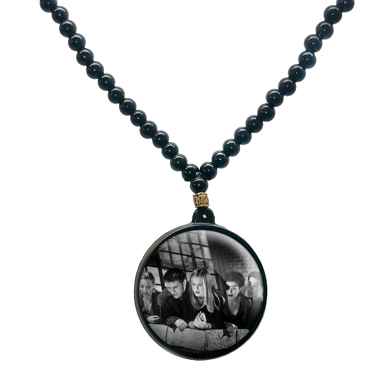 گردنبند پرمانه طرح فرندز کد pmd.18861 مدل دو طرفه