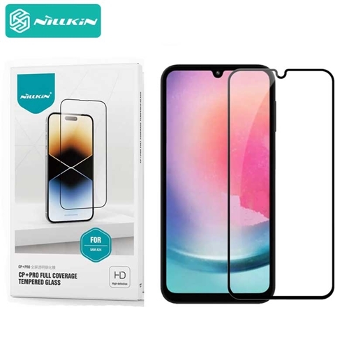 محافظ صفحه نمایش شیشه ای تمام صفحه تمام چسب Samsung Galaxy A24 4G Nillkin CP  Pro