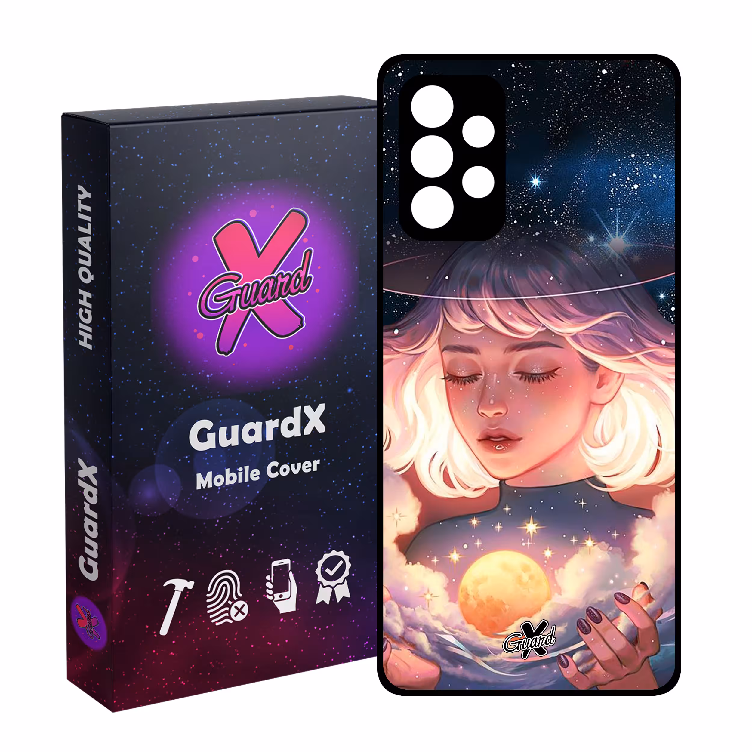 کاور گارد ایکس طرح Girl مدل Glass10059 مناسب برای گوشی موبایل سامسونگ Galaxy A52