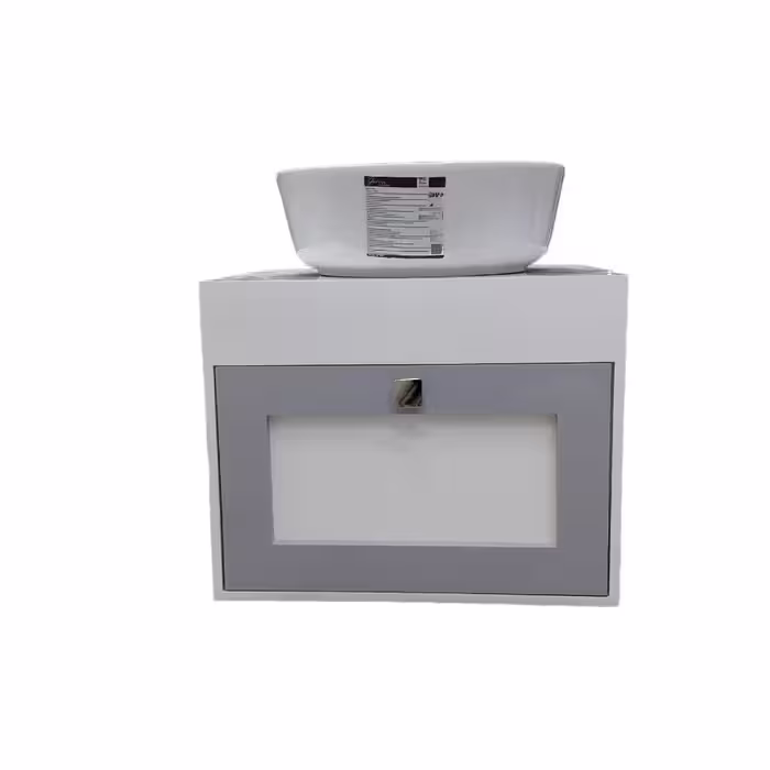 روشویی کابینتی پی وی سی سفید طوسی