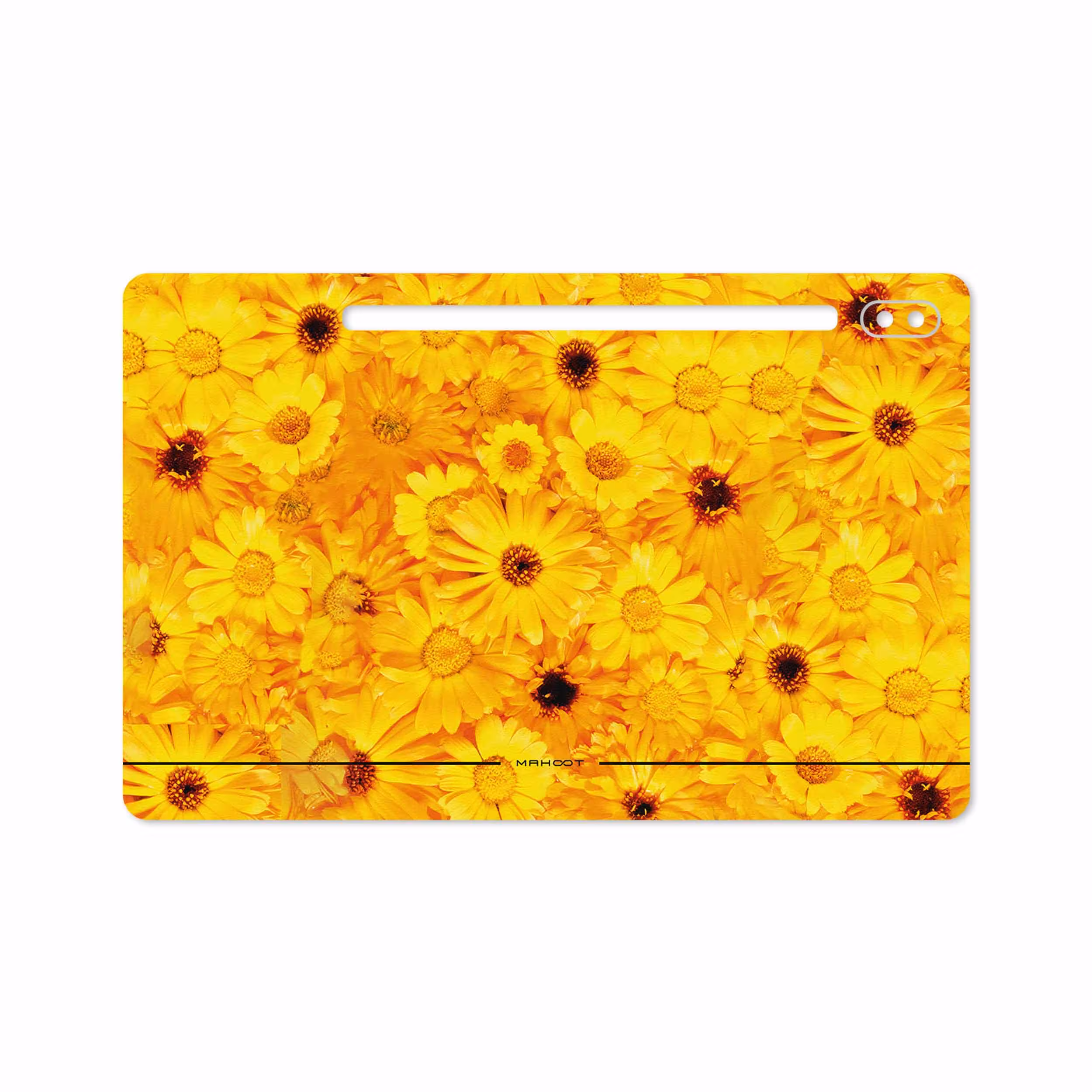 برچسب پوششی ماهوت مدل Yellow-Flower مناسب برای تبلت سامسونگ Galaxy Tab S6 2019 SM-T860