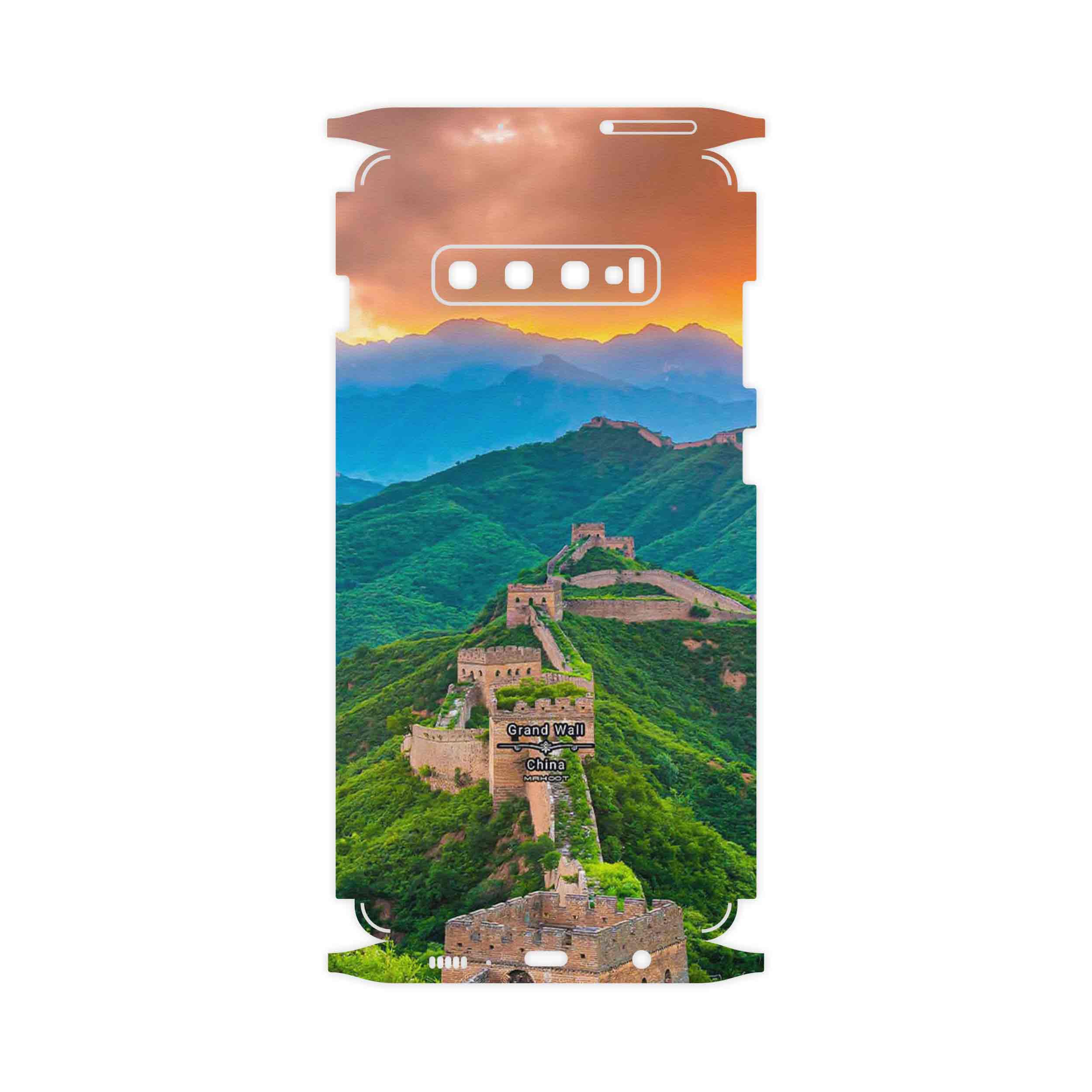 برچسب پوششی ماهوت مدل China Grand Wall-FullSkin مناسب برای گوشی موبایل سامسونگ Galaxy S10 Plus