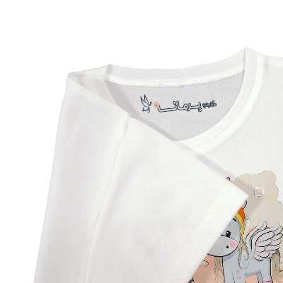 تی شرت بچگانه پرمانه طرح Unicorn کد pmt.3116