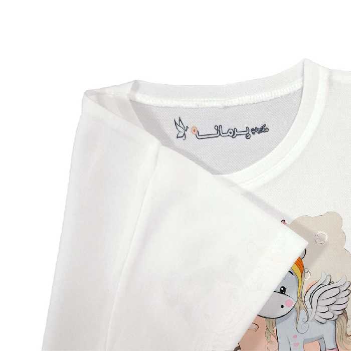 تی شرت بچگانه پرمانه طرح Unicorn کد pmt.3116