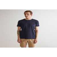 تی شرت آبی مردانه آرم یقه دوچرخه سواری SLIM FIT Gant