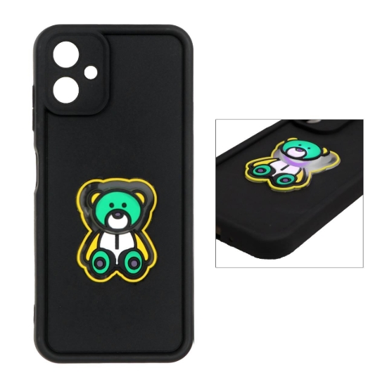 قاب گوشی موبایل  Solid Case عروسک برجسته چراغ دار طرح بچه خرس
