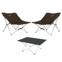 ست میز و صندلی کمپ چند رنگ کمپینگ متوسط ​​آلومینیوم 2 اردوگاه 3 مجموعه قطعه TuruncuFil