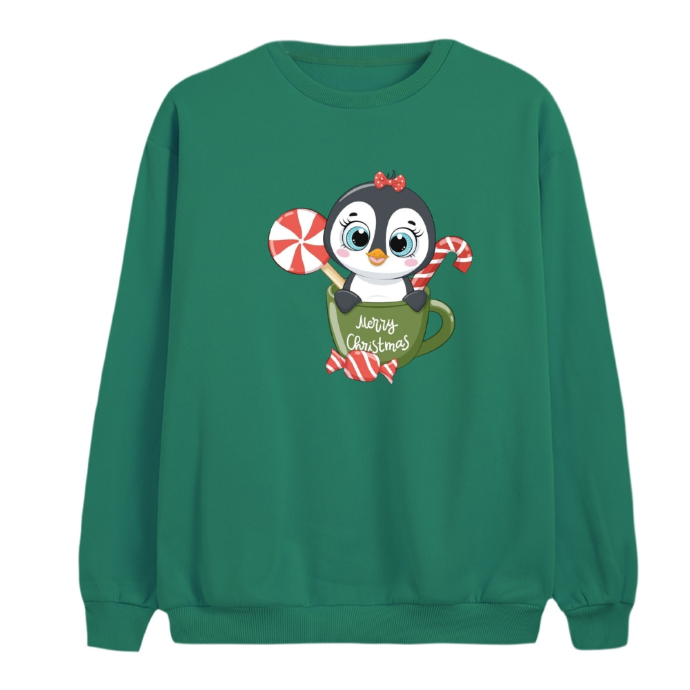 سویشرت زنانه مدل پنگوئن کریسمس کد 5
