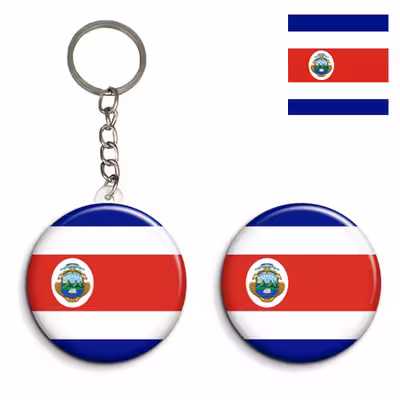 پیکسل مدل پرچم کاستاریکا کد Costa Rica به همراه جاکلیدی