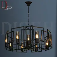 لوستر لوکس مشکی 9شعله-برند دکوراتیو دیسه