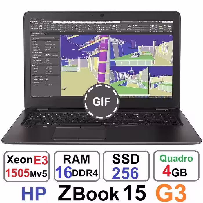 لپ تاپ اچ پی HP ZBook 15 G3 xeon E3-1505M v5 رم16گیگ