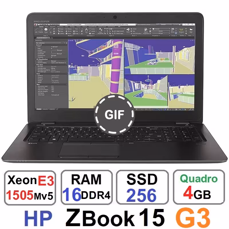 لپ تاپ اچ پی HP ZBook 15 G3 xeon E3-1505M v5 رم16گیگ