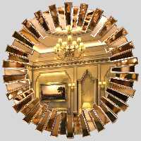 آینه اوراش طرح خورشیدی مدل OX-01