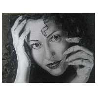 نقاشی سیاه قلم مدل زمرد کد 1013