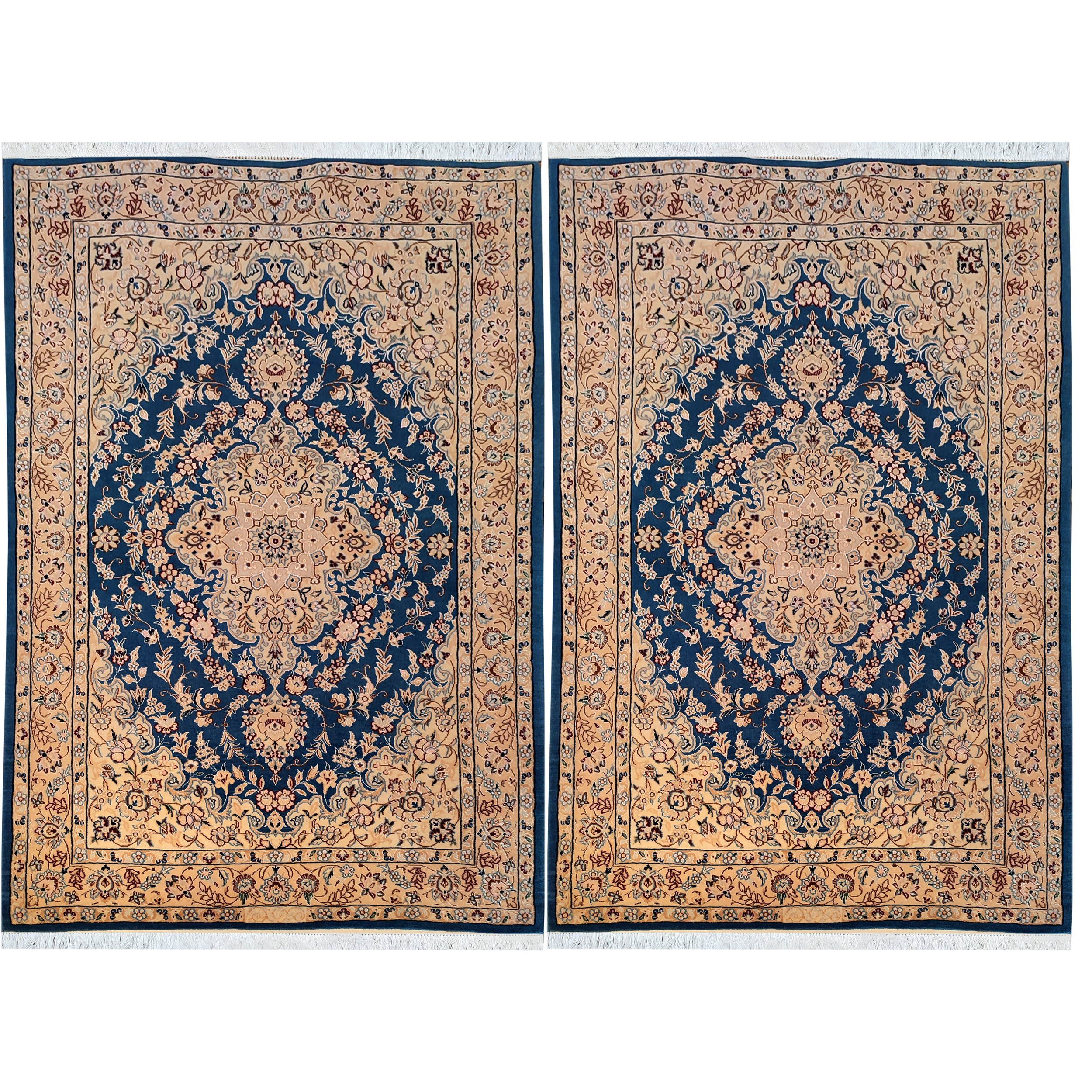 فرش دستبافت دو متری طرح نایین کد SH 76 یک جفت