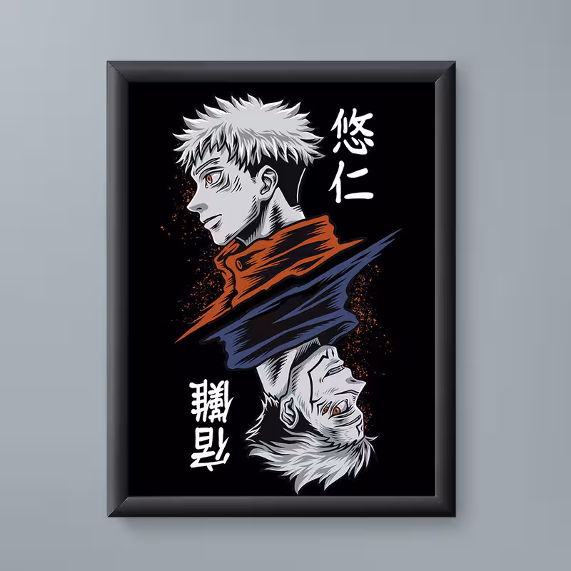 تابلو مدل یوجی ایتادوری سوکونا جوجوتسو کایسن 06 yuji itadori Sukuna Jujutsu Kaisen | دنیای قاب