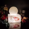 آباژور سنگ نمک مدل گوی و مکعب طرح آیه دار کد 431