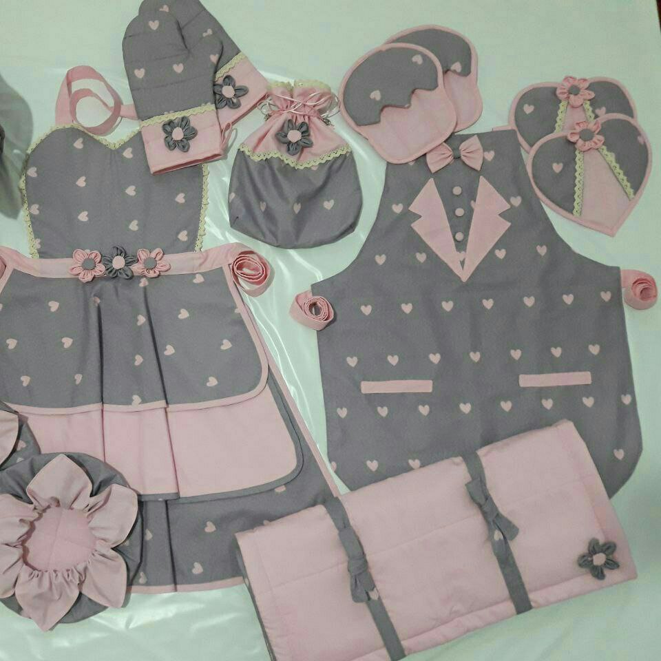 سرویس آشپزخانه با پارچه کتان نخ ترک 15 تکه