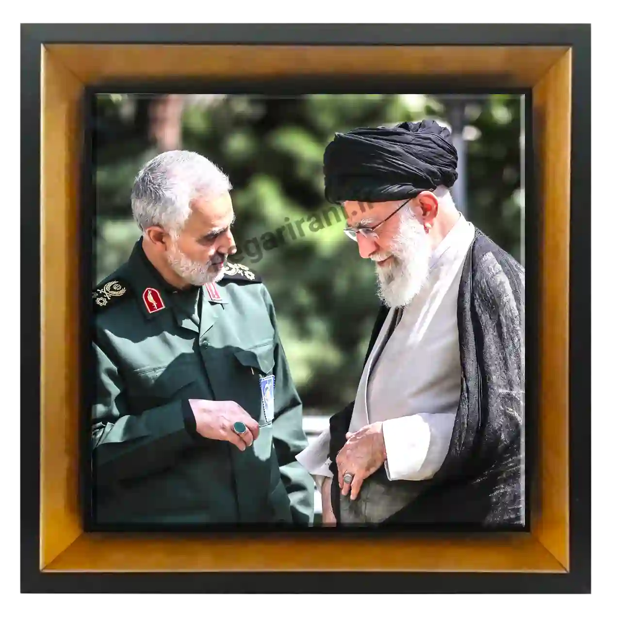 تابلو کاشی رهبری و حاج قاسم مدل 2ZG1