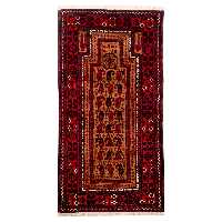 فرش دستباف قدیمی یک متری سی پرشیا کد 156083