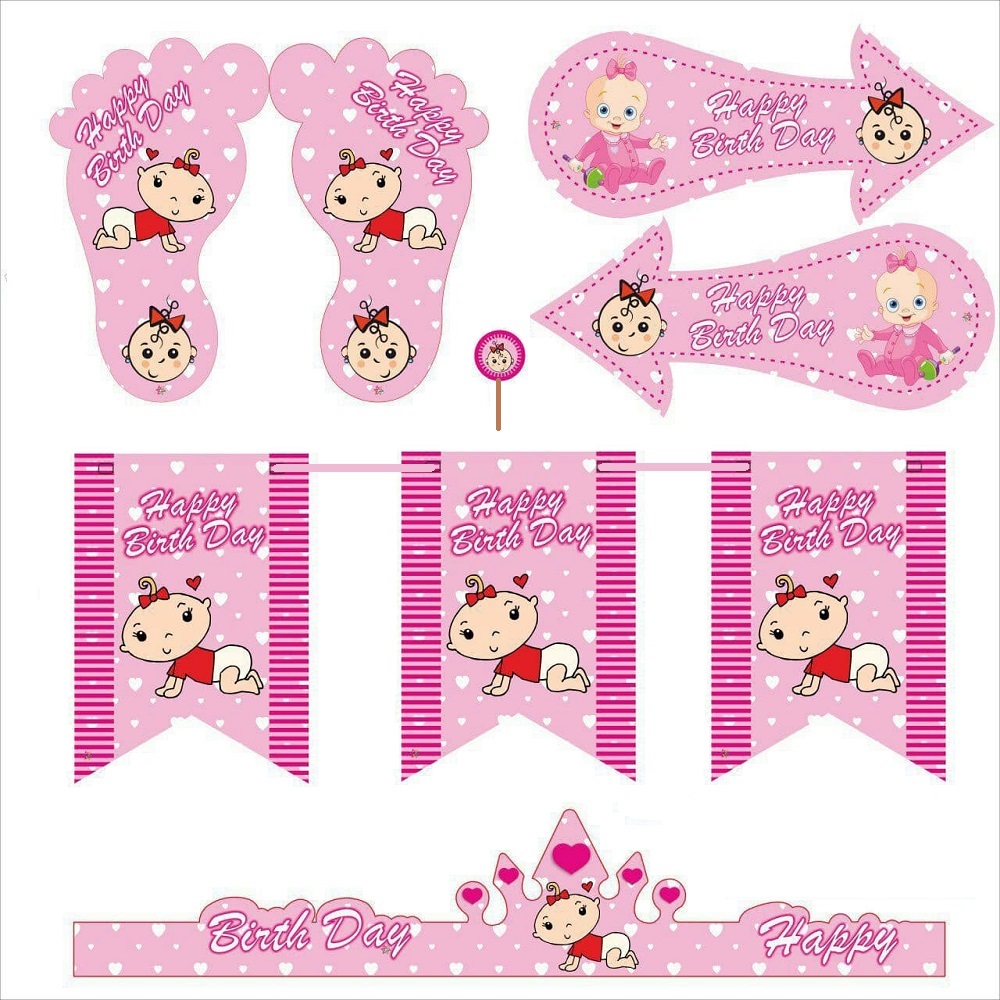 مجموعه 131 عددی تم تولد طرح بی بی دختر