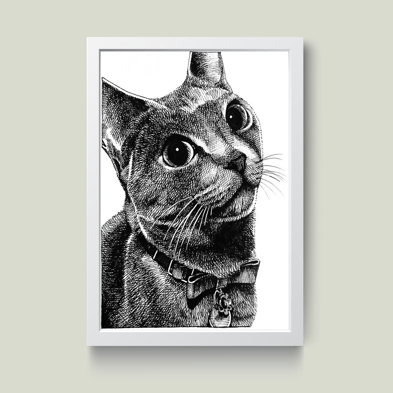 تابلو مدل CAT کد S2604-w | دنیای قاب