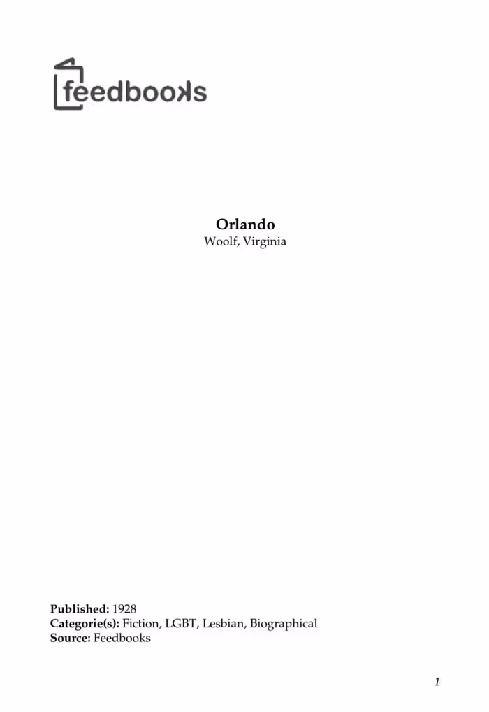 خرید و دانلود نسخه کامل کتاب Orlando BY Woolf - PDF