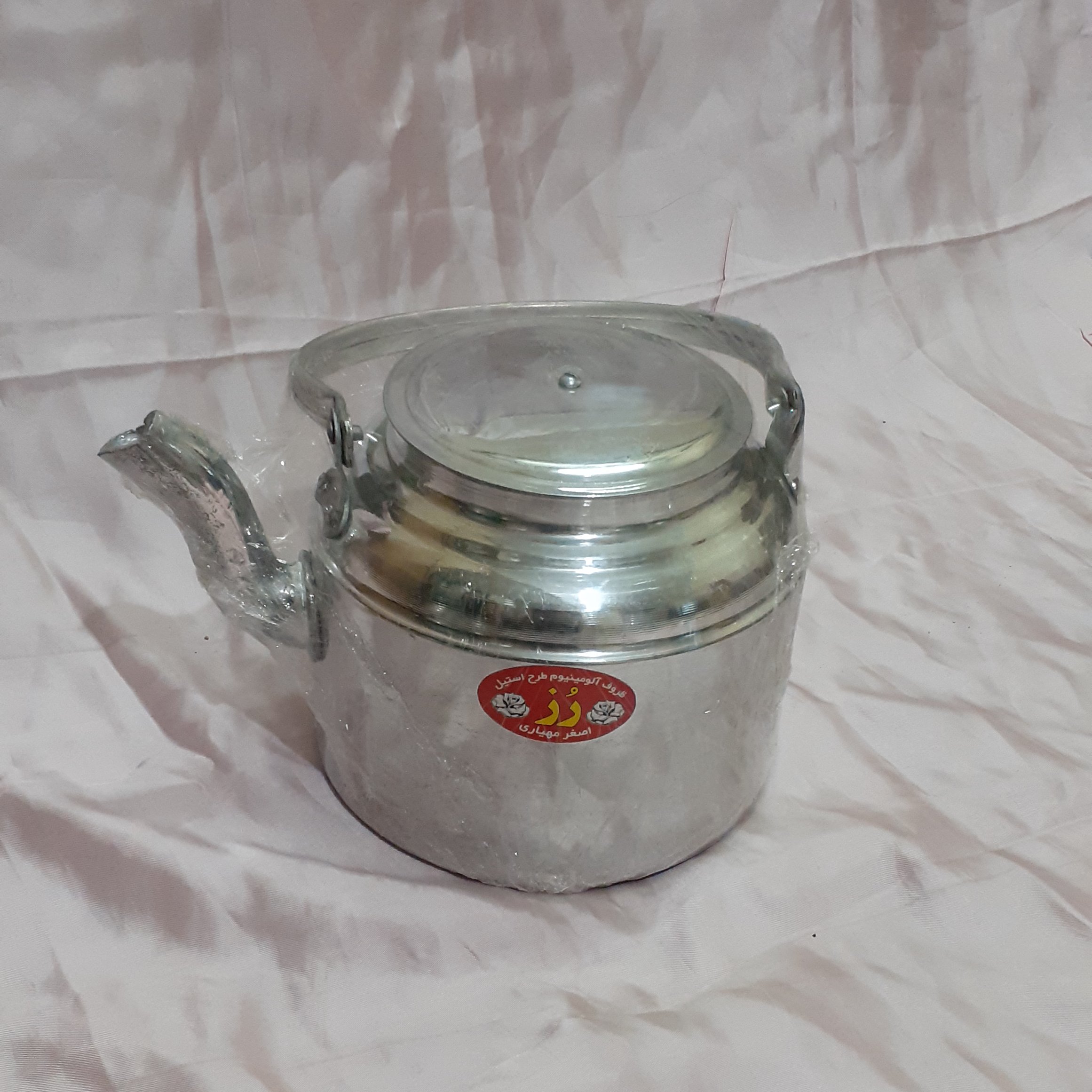 کتری آلومینیوم طرح استیل سایز 26 یک لیتری ضخیم