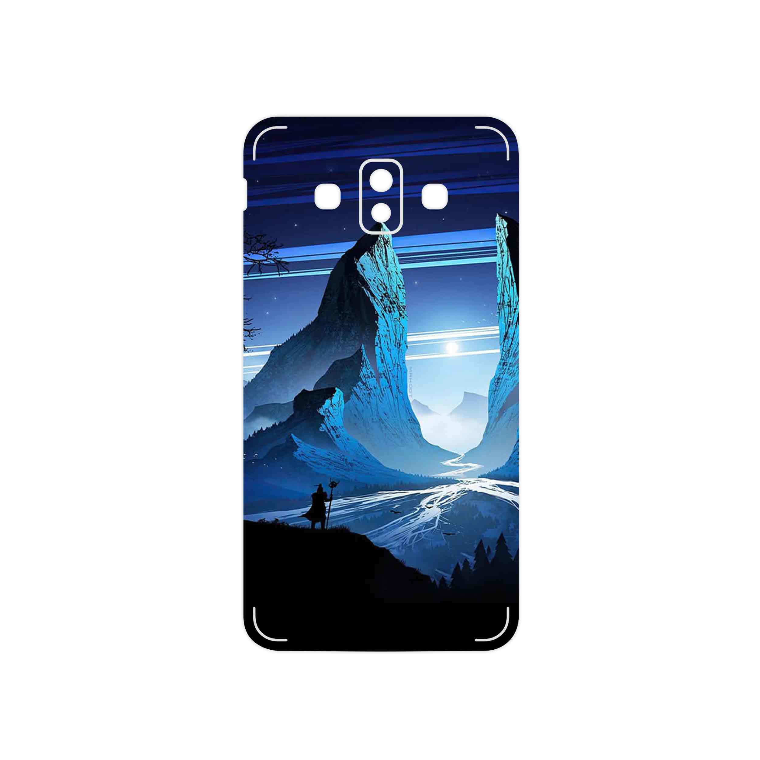 برچسب پوششی ماهوت مدل Blue Mountains Digital Art مناسب برای گوشی موبایل سامسونگ Galaxy J7 Duo