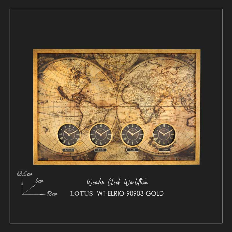 ساعت دیواری جهان نمای لوتوس