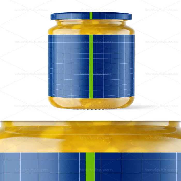 موکاپ شیشه مربا آناناس | گرافیک با طعم تربچه