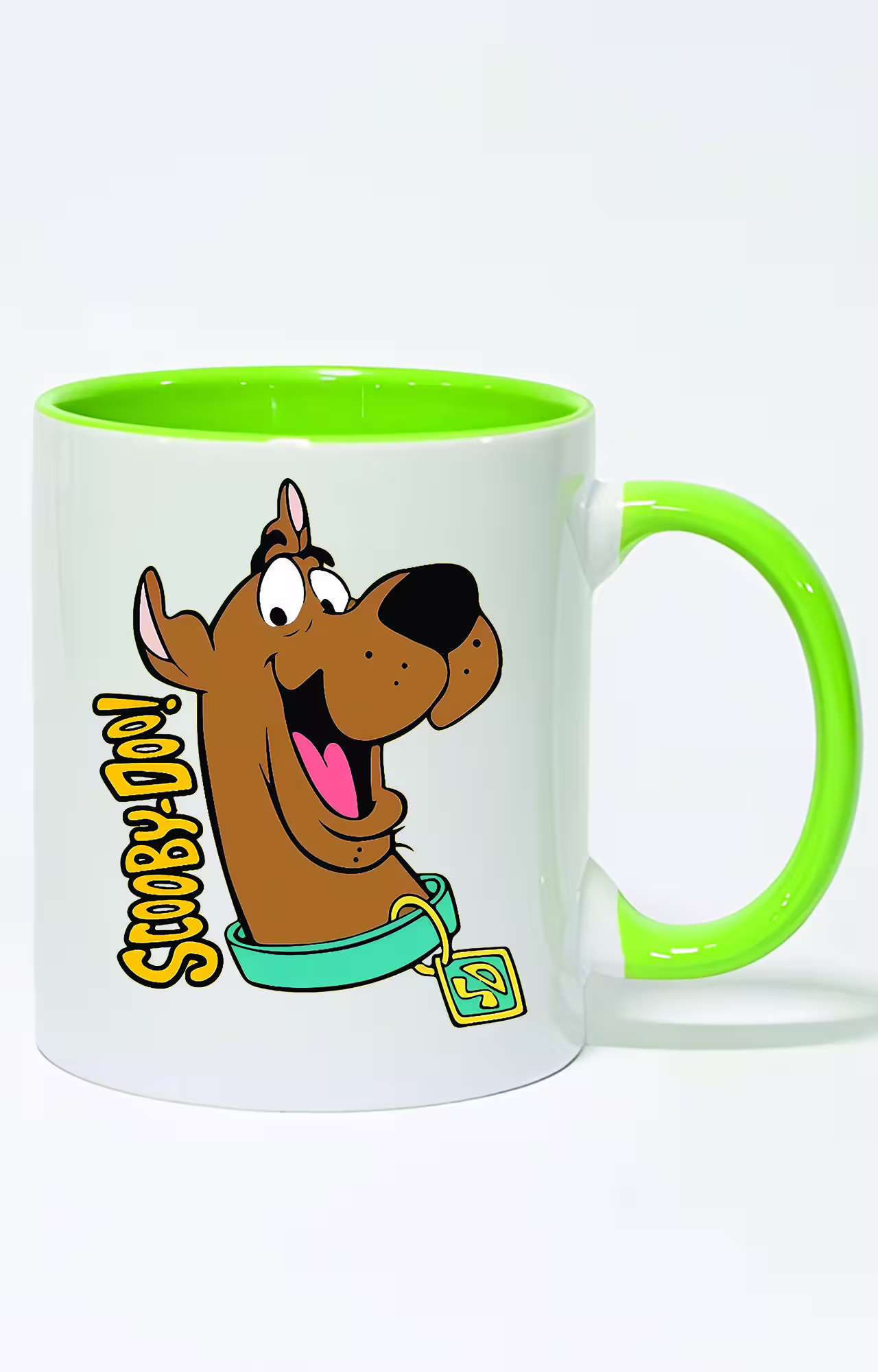 ماگ دسته و داخل رنگی طرح scooby doo کد 3550