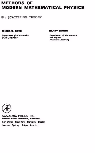خرید و دانلود نسخه کامل کتاب Methods of Modern Mathematical Physics, Scattering Th