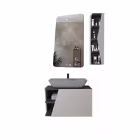 روشویی کابینتی تجسم مدل نویان - آینه و روشویی تجسم