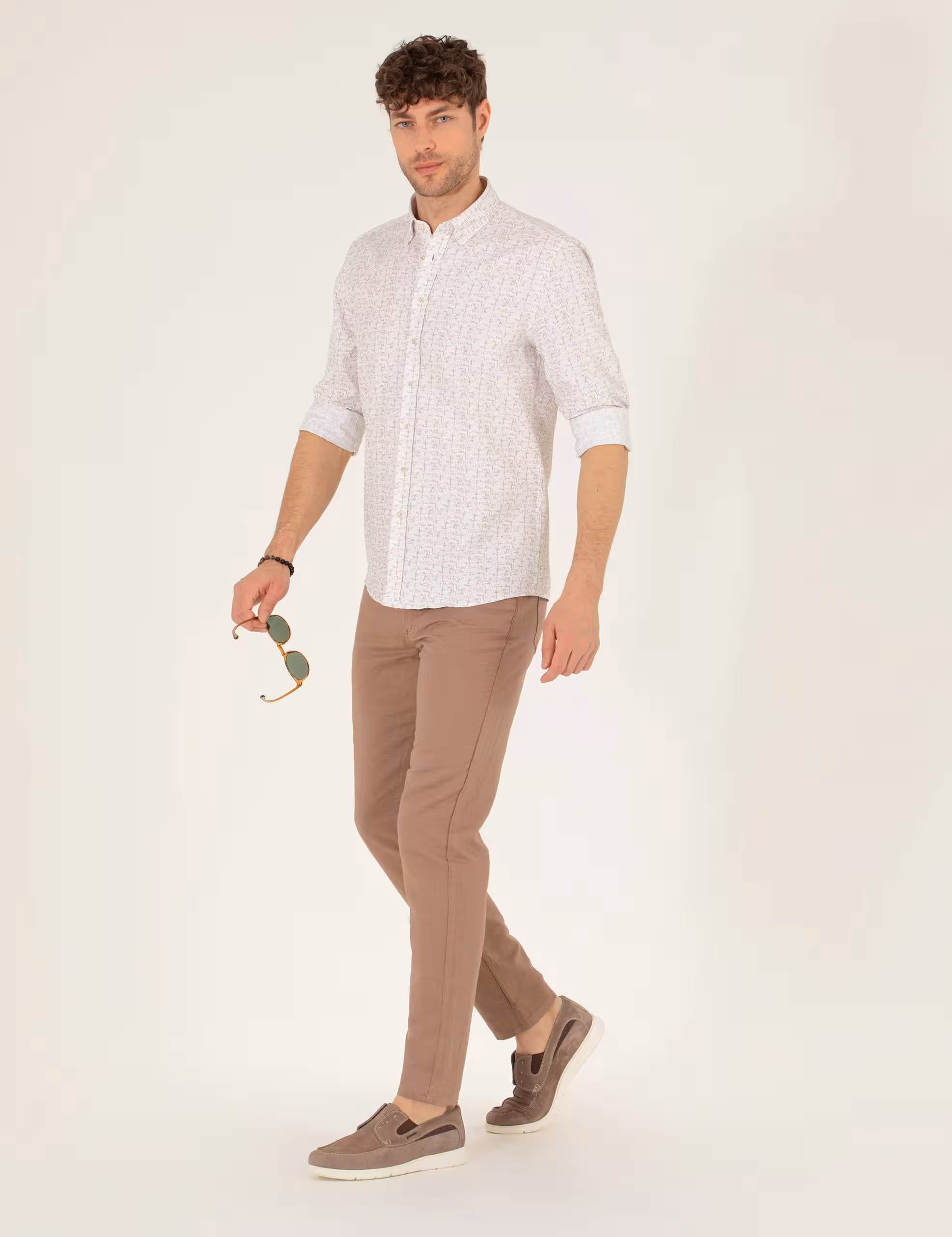 شلوار کتان مردانه راسویی پیرکاردین - فروشگاه لباس شهرمون