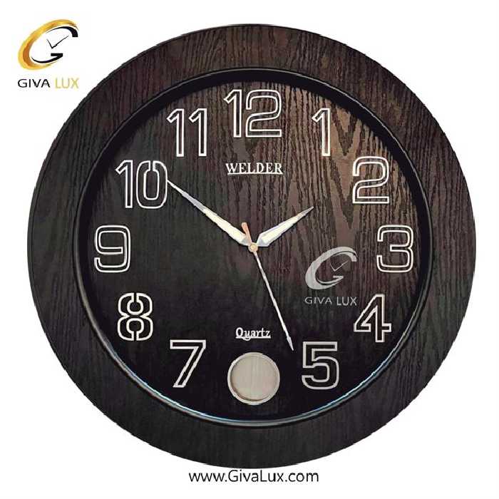 ساعت دیواری اورجینال ولدر PVC مشکی| کد رفرنس 702
