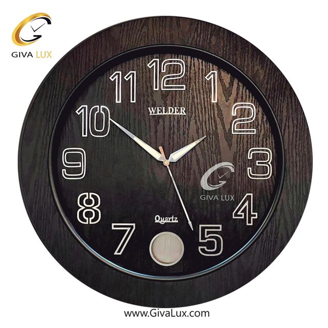 ساعت دیواری اورجینال ولدر PVC مشکی| کد رفرنس 702