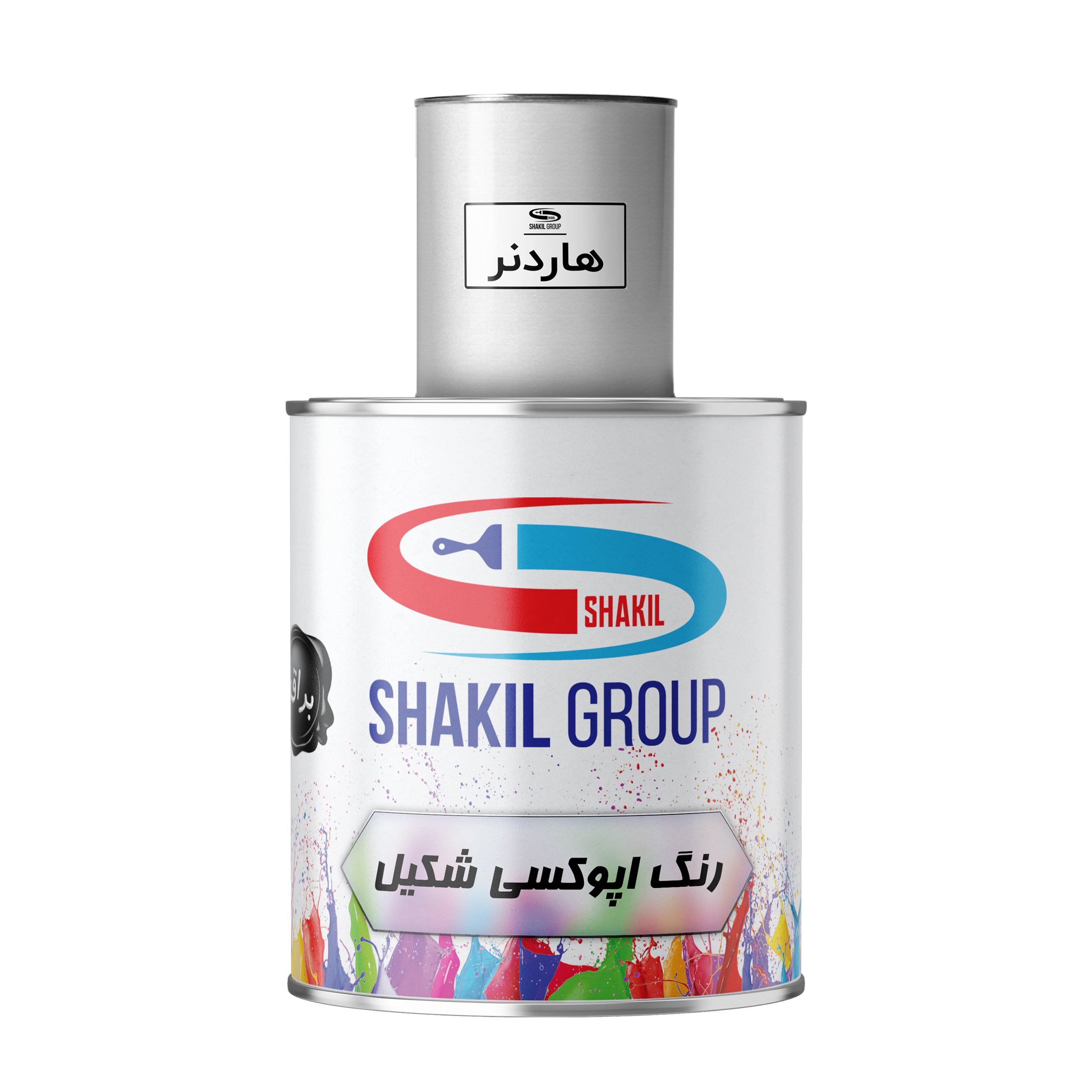 رنگ اپوکسی آجری براق شکیل کد SH-TRCT وزن 12 کیلوگرم به همراه هاردنر