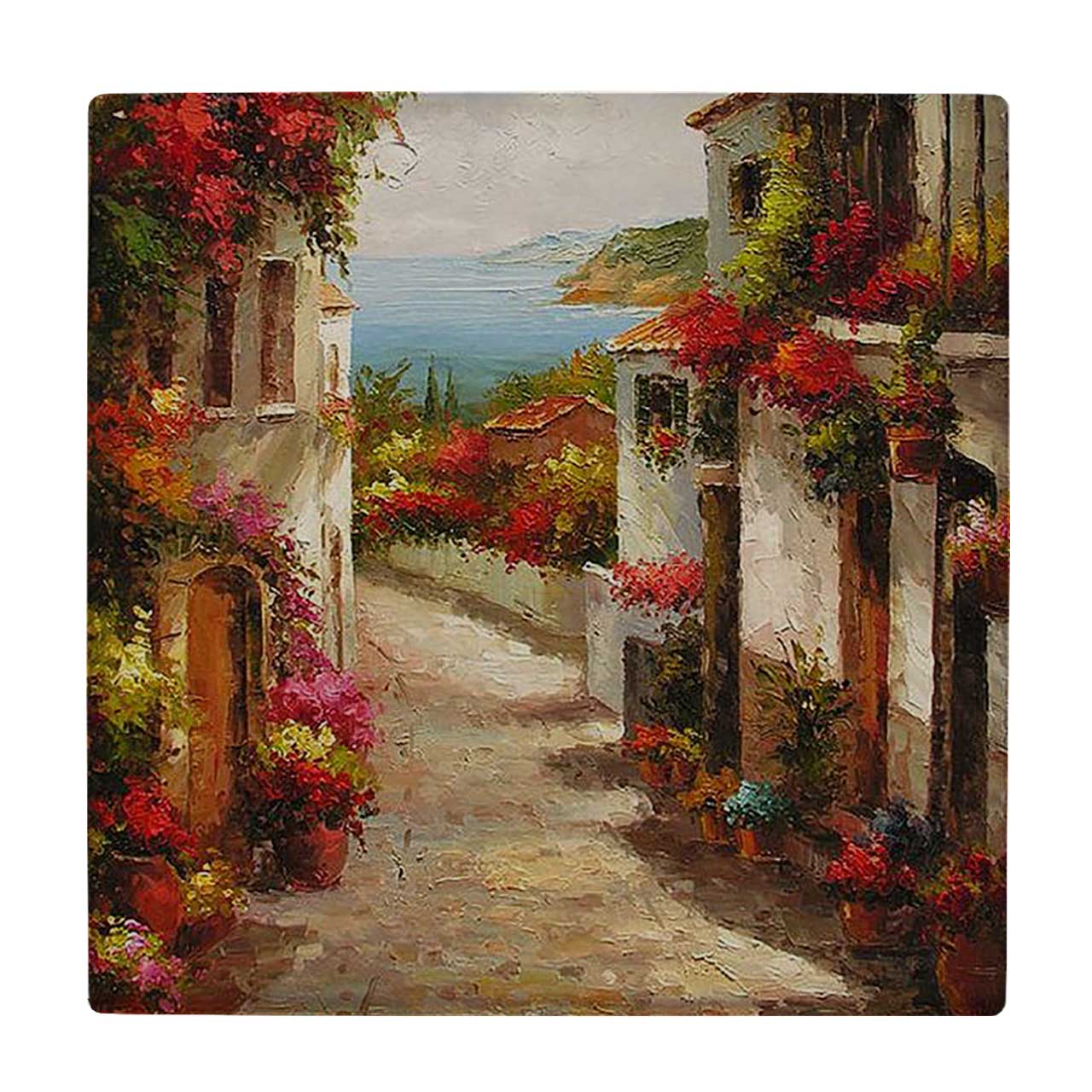  زیر لیوانی  طرح خانه های مدیترانه ای کد    5849980_4342