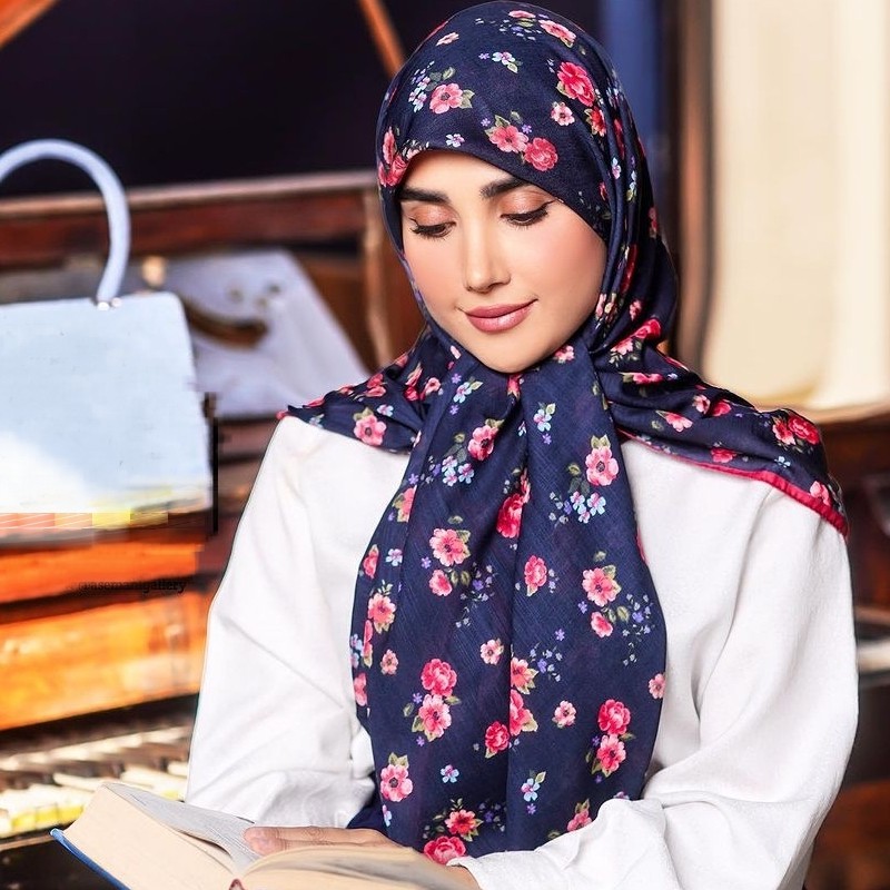 روسری سوپرنخ گل گلی 9