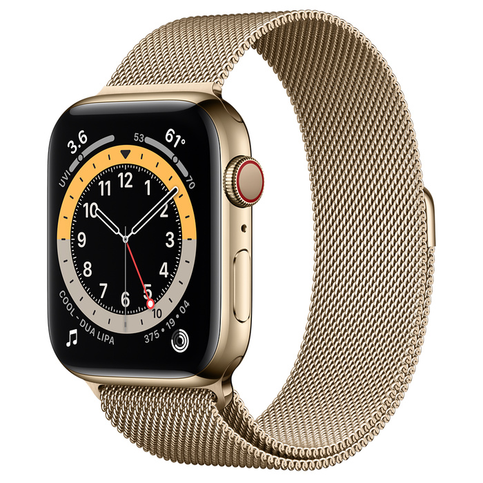 ساعت هوشمند اپل سری 6 طلایی مدل Milanese Loop 44mm