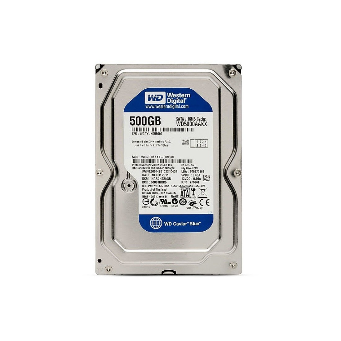 هارددیسک اینترنال وسترن دیجیتال ( Blue WD5000AZLX | ظرفیت 500 گیگابایت )