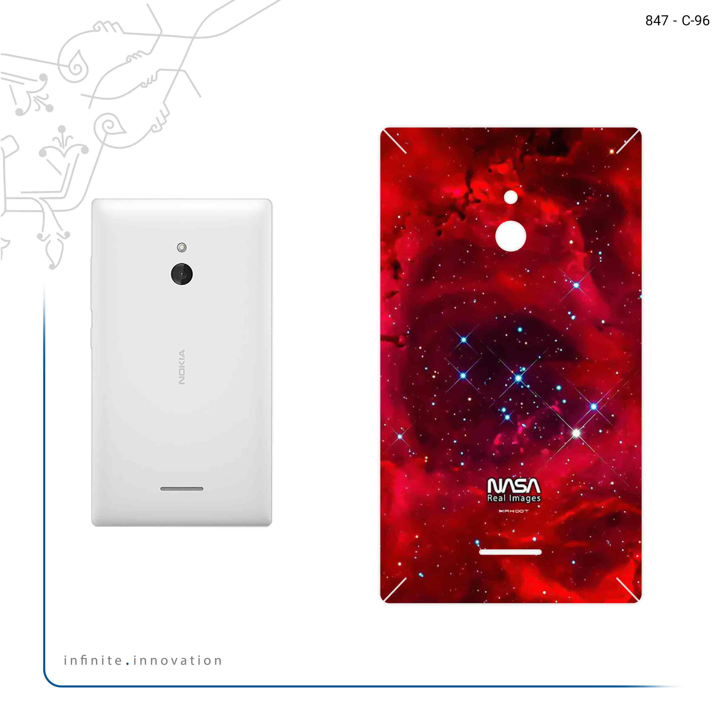 برچسب پوششی ماهوت مدل Universe b NASA 10 مناسب برای گوشی موبایل نوکیا XL