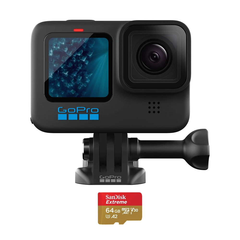 دوربین فیلمبرداری ورزشی گوپرو GoPro Hero11 به همراه کارت حافظه 64 گیگابایت