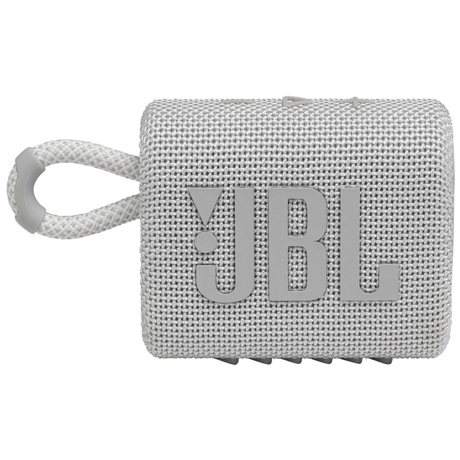 اسپیکر جی بی ال پرتابل بلوتوث ضد آب مدل JBL GO 3 سفید - Hiapple.ir