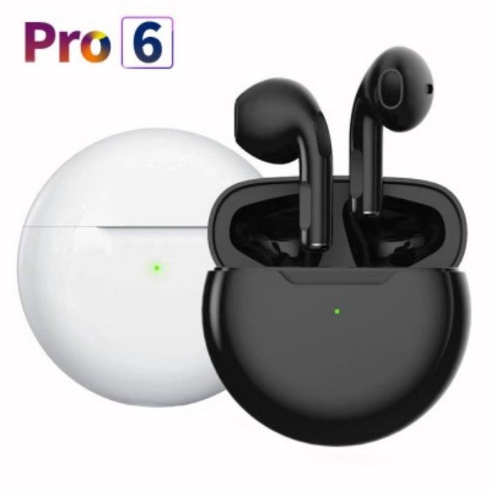 هدفون بلوتوثی (بی سیم) مدل pro 6 plus رنگ سفید طراحی ارگونومیک و خاص