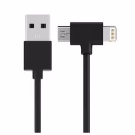 کابل تبدیل USB به microUSB/لایتنینگ دابلیو کی مدل AXE WDC-008 به طول 1 متر