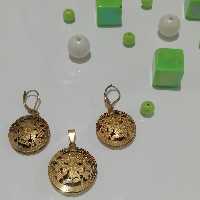 نیم ست برنجی بدون زنجیر 