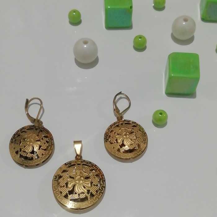 نیم ست برنجی بدون زنجیر 